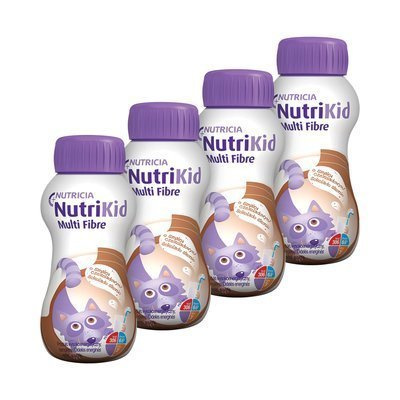 NutriKid Multi Fibre o smaku czekoladowym ZESTAW 4 x 200 ml