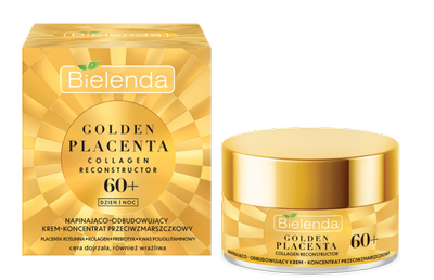 Bielenda golden placenta napinająco - odbudowujący krem – koncentrat przeciwzmarszczkowy 60+ na dzień noc 50ml