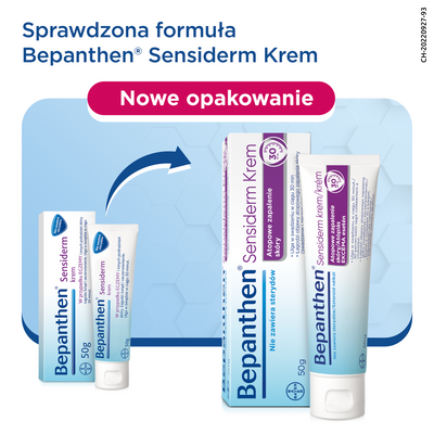 Bepanthen Sensiderm Krem ŁAGODZI AZS, EGZEMA 50 g 
