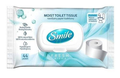 Smile Nawilżany papier toaletowy fresh dla dorosłych 44 szt.