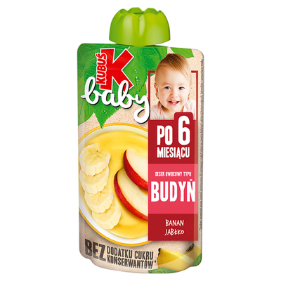 Kubuś Baby Mus deser owocowy z budyniem bananowy ZESTAW 6 x 100 g