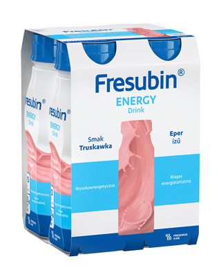 Fresubin® Energy Drink, smak truskawkowy, 8 x 200 ml.  Żywność specjalnego przeznaczenia medycznego. Dieta na Start