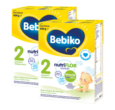 Bebiko 2 Mleko następne dla niemowląt powyżej 6. miesiąca życia 2x600 g