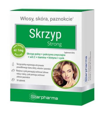 Starpharma skrzypstrong włosy skóra paznokcie 30 tabletek