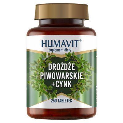 Humavit Suplement diety drożdże piwowarskie + cynk 250 kapsułek