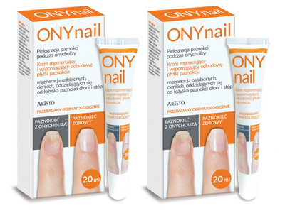 ONYnail Krem regenerujący i wspomagający paznokcie ZESTAW 2 x 20 ml
