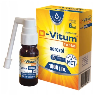 D-Vitum Forte 1000 j.m. aerozol powyżej 3 lat ODPORNOŚĆ 6 ml