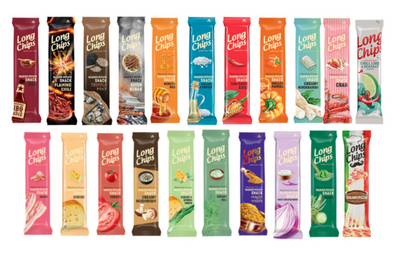 LONG CHIPS ogromny zestaw różne smaki WSZYSTKIE SMAKI 21 opakowań