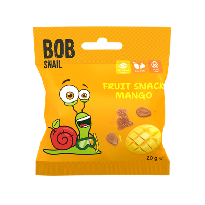 Bob Snail owocowa przekąska o smaku mango ZDROWE PRZEKĄSKI 20 g