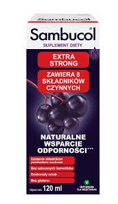 Sambucol EXTRA Strong standaryzowany ekstrakt z czarnego bzu 120ml wsparcie odporności