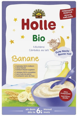 HOLLE Kaszka mleczno bananowa BIO na noc 250 g