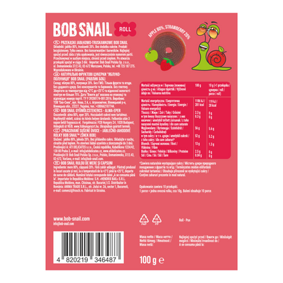 Bob Snail Rollsy owocowe Jabłko Truskawka 100 g