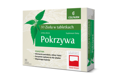 Pokrzywa na włosy i paznokcie 30tab