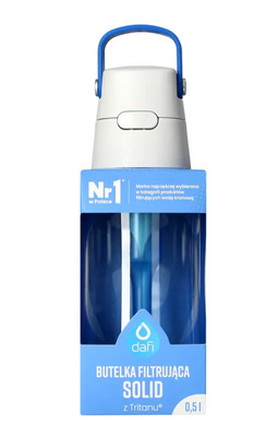 DAFI butelka SOLID 0,5L z wkładem filtrującym szafirowa