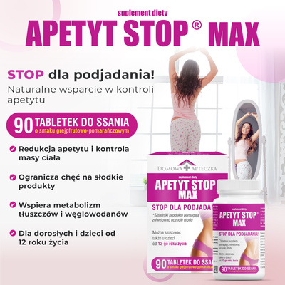 Apetyt Stop MAX ODCHUDZANIE 90 tabletek do ssania
