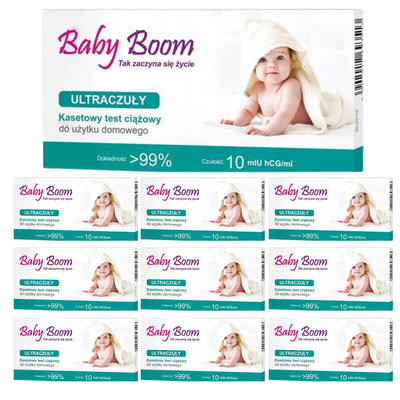 Baby boom test ciążowy kasetowy ULTRACZUŁY 99,9% 10 sztuk