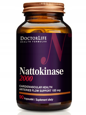 Doctor Life Nattokinase 2000 100 mg układ krążenia cholesterol 90 kapsułek