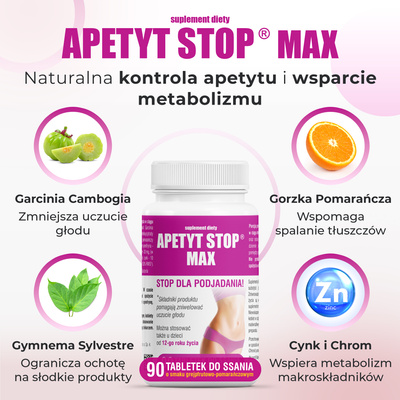 Apetyt Stop MAX ODCHUDZANIE 90 tabletek do ssania