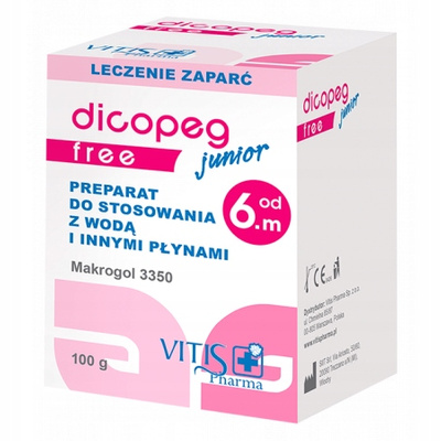 Dicopeg Free Junior proszek na zaparcia od 6 miesiąca 100 g 