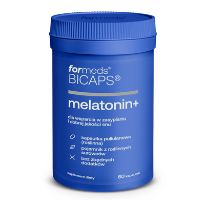 Formeds Bicaps Melatonin+ MELATONINA SPOKOJNY SEN 3 mg 60 kapsułek