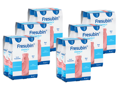 Fresubin® Energy Drink, smak truskawkowy, ZESTAW 24 x 200 ml. Żywność specjalnego przeznaczenia medycznego. Dieta na Start