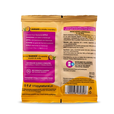 Crispy Natural jabłko o smaku marakui - suszone kostki z jabłek ZESTAW 24 x 18 g 