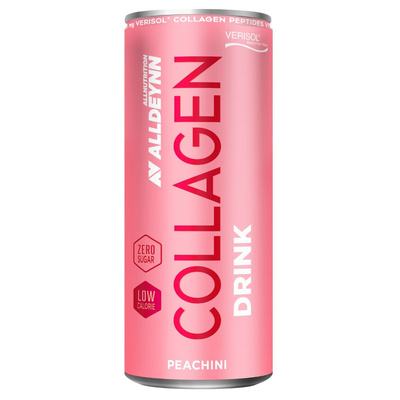 Alldeynn collagen drink PEACHINI kolagen włosy skóra paznokcie 330 ml