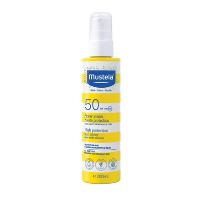 MUSTELA Spray przeciwsłoneczny wysoka ochrona SPF 50 200 ml