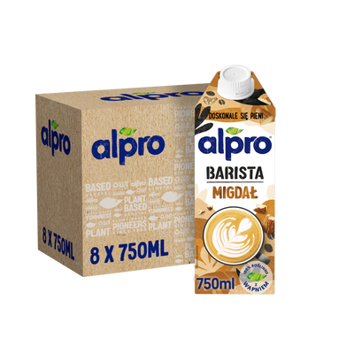Alpro Barista Napój migdałowy ZESTAW 8 x 750 ml