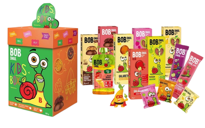Box Bob Snail Zdrowe przekąski dla dzieci pyszne smakołyki opakowanie z niespodzianką!