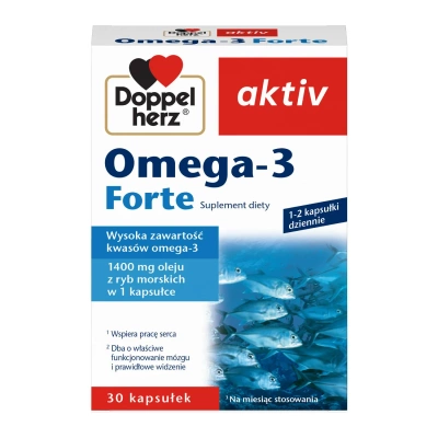 Doppelherz aktiv Omega-3 FORTE ZESTAW 5 x 30 kapsułek