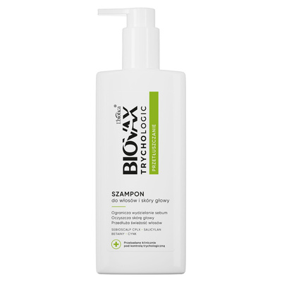 Biovax Trychologic Szampon do włosów i skóry głowy PRZETŁUSZCZANIE 200 ml
