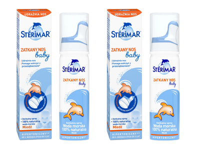 Sterimar Baby Zatkany Nos spray hipertoniczny z miedzią dla dzieci od 3 miesiąca ZESTAW 2 x 50 ml 