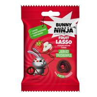 Bunny Ninja fruit lasso przekąska owocowa w kształcie sznurków jabłko truskawka 20 g