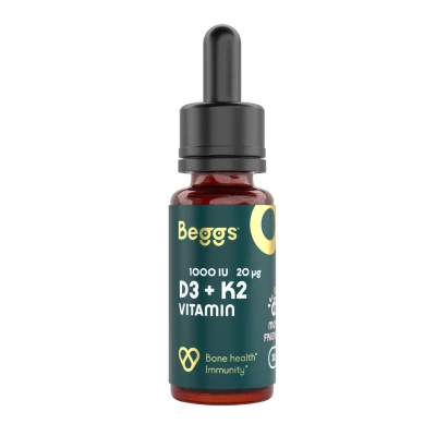 Beggs Vitamin D3 + K2 od 3 roku życia i dla dorosłych ODPORNOŚĆ krople 30 ml