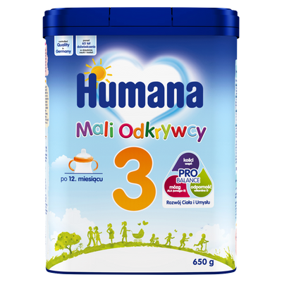 Humana 3 Mali Odkrywcy Napój mleczny w proszku po 12. miesiącu 650 g