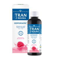 Tran z rekina smak malinowy ODPORNOŚĆ, bez cukru 330 ml