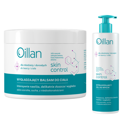 Oillan Skin Control wygładzający balsam i żel z 10% mocznikiem ZESTAW 2 sztuki