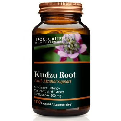 DOCTOR LIFE Kudzu Korzeń 500 mg nałogi stres 100 kapsułek