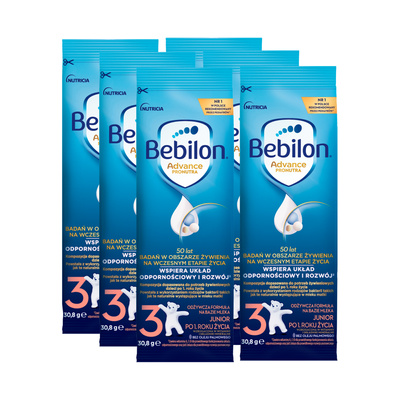 Bebilon 3 Advance Pronutra Junior po 1. roku życia saszetka ZESTAW 6 x 30,8 g