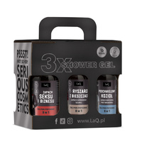 LaQ zestaw prezentowy MĘSKI 3 żele pod prysznic 100 ml i 3 szampony 100 ml