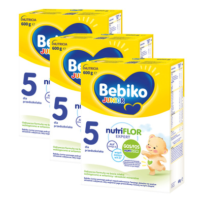 Bebiko Junior 5 Odżywcza formuła na bazie mleka dla przedszkolaka 3x600 g