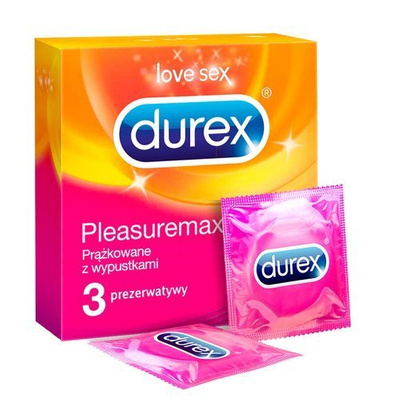 Prezerwatywa Durex PleasureMax nawilżająca 3szt
