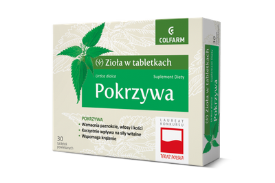 Zioła w tabletkach Pokrzywa 30 tabletek powlekanych