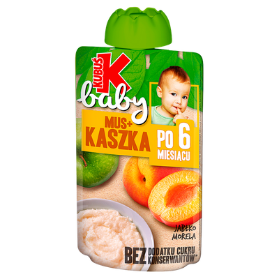 Kubuś Baby Mus+kaszka po 6 miesiącu jabłko morela 100 g