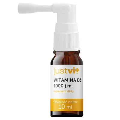 JustVit Witamina D3 1000 j.m. krople od 1 roku ODPORNOŚĆ 10 ml