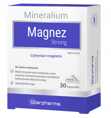 Starpharma Magnez Strong cytrynian magnezu na zmęczenie 30 kapsułek