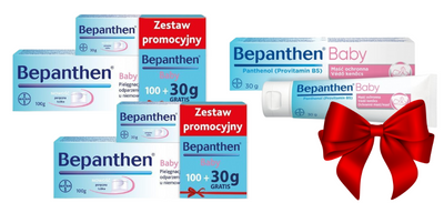 Bepanthen Baby zestaw maść na odparzenia ZESTAW 2 x 130g + 30 g GRATIS!
