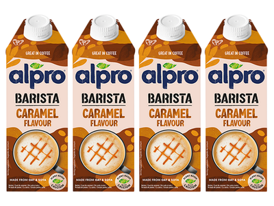 Alpro Barista Napój owsiano-sojowy o smaku karmelowym ZESTAW 4 x 750 ml