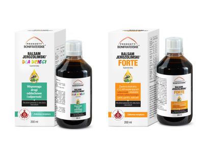 Produkty Bonifraterskie Balsam Jerozolimski dla całej rodziny 2 opakowania
